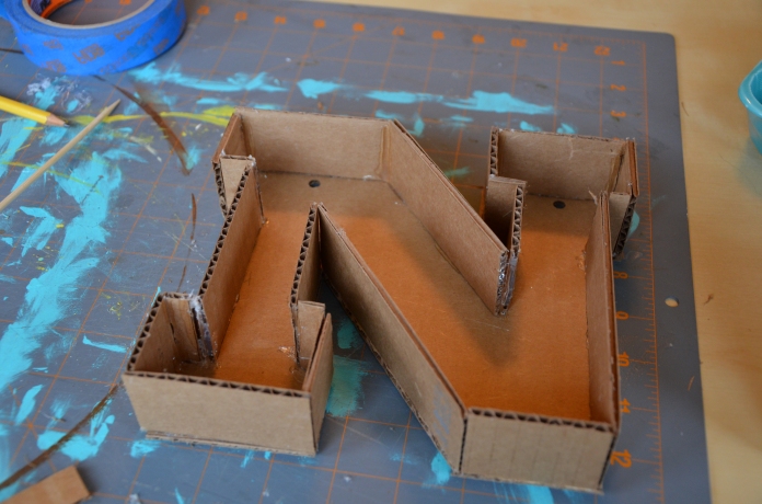 DIY Cardboard Letters, Easiest Method to make 3D Letters