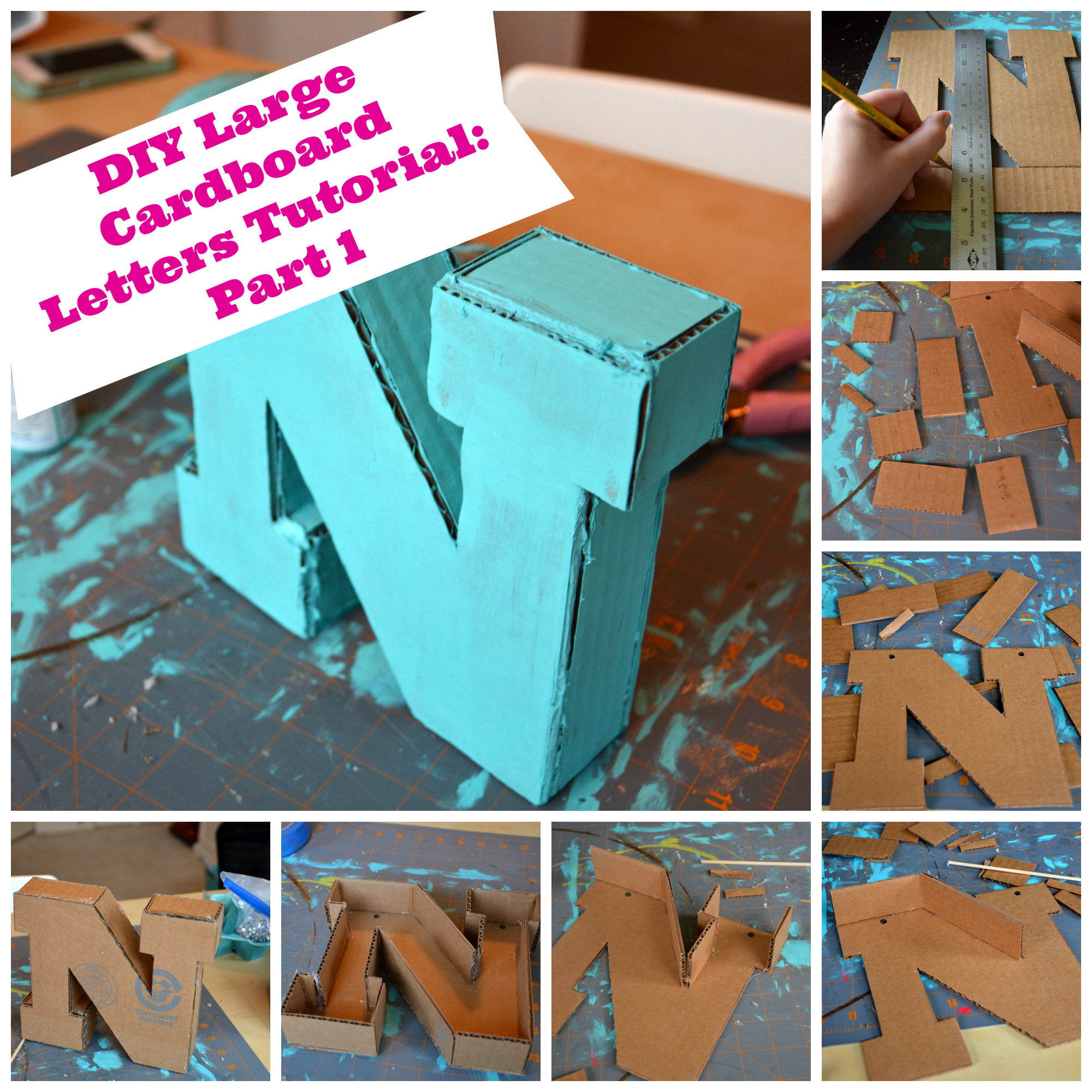 DIY Large Cardboard Letters: Part 1